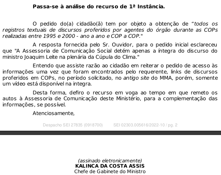 captura de tela de resposta do pedido
