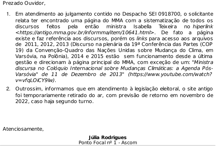 captura de tela de resposta do pedido