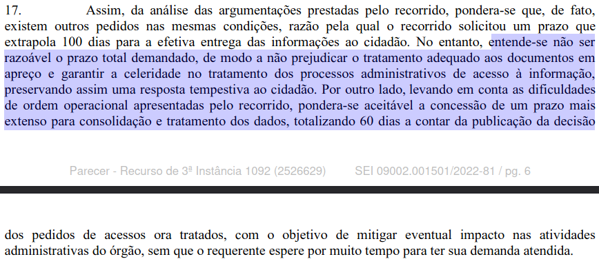captura de tela de resposta do pedido