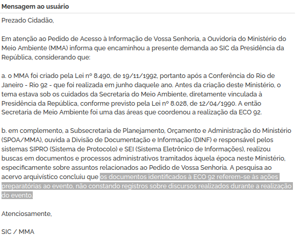 captura de tela de resposta do pedido